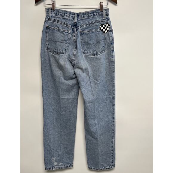 Vintage Anchor Blue Wide Leg Jeans Loose Fit 7 8 S Skater 90s Grunge 29x29 Women - Picture 12 of 14